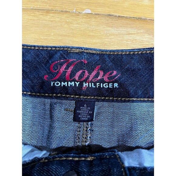 Tommy Hilfiger Jeans Womens Size 6 Mid Rise Straight Denim Unhemmed Y2K - Picture 3 of 7